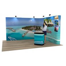 4 x 3 L Shaped Pop Up Exhibition Stand