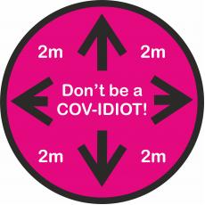Floor Stickers for Social Distancing - COV-IDIOT