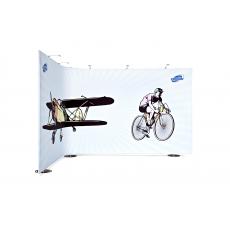 6.8m L Shaped Expolinc Fabric Display Stand
