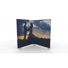 3.5m L Shaped Expolinc Fabric Display Stand