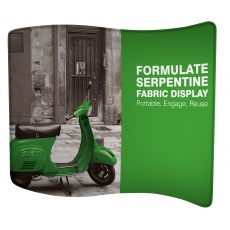 Formulate Serpentine Fabric Exhibition Stand 3m