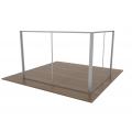 3x4 Modular Exhibition Stand Two Open Sides Framework Rear View
