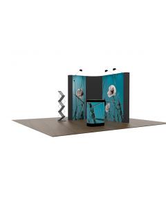 1 x 2 L Shaped Pop Up Exhibition Stand