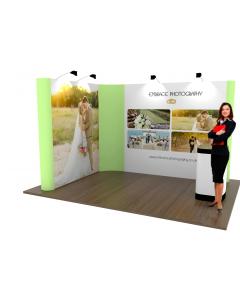 3 x 2 L Shaped Pop Up Exhibition Stand