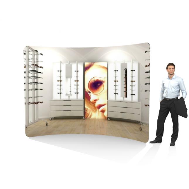 3m Curved Fabric Display Stand