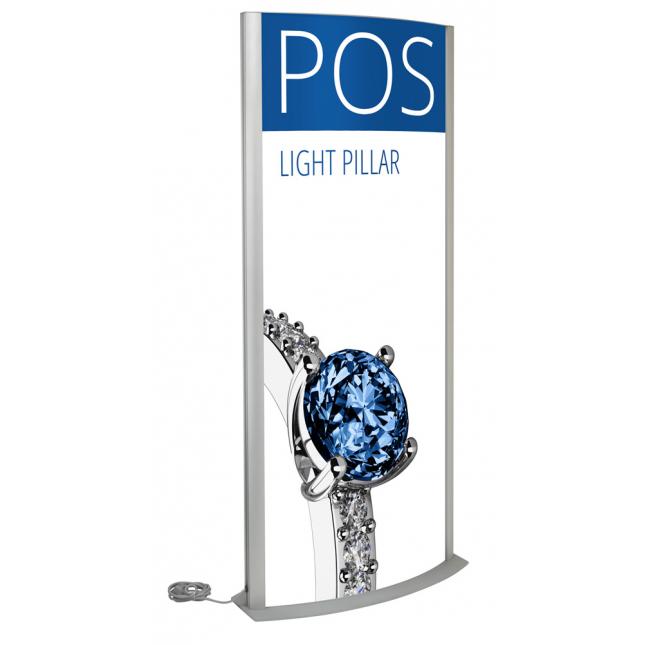 Curved Light Box Pillar | Retail Lightboxes | POS | GH Display