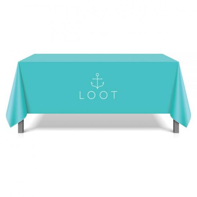 Custom branded tablecloth - logo