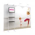 3m Straight Fabric Stand with Shelving C