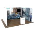 3m x 4m fabric stand one open side view