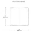 2.3m curve plus fabric display stand dimensions