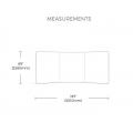 Dimensions for 6m curve plus fabric display