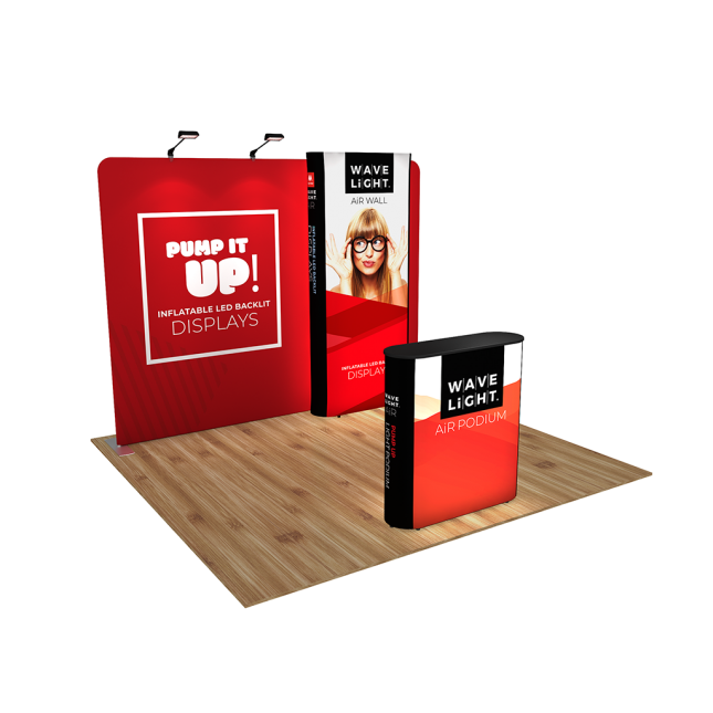 3m Fabric Exhibition Stand with Wavelight Displays | Wavelight | GH Display