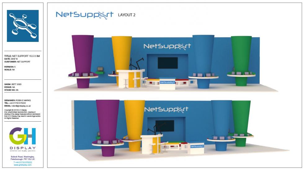 Exhibition stand design for NetSupport Exhibition stand design for NetSupport