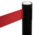 Red Retractable Belt Barrier close up