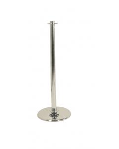 Chrome Post &amp; Base for Rope Barriers