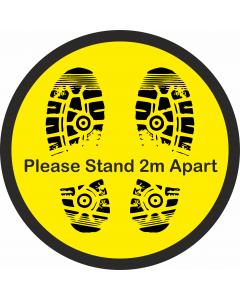 Floor Stickers for Social Distancing - Please Stand 2m Apart