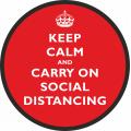 Keep calm and carry on social distancing floor sticker