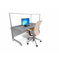 L shape acrylic screen office desk for social distancing