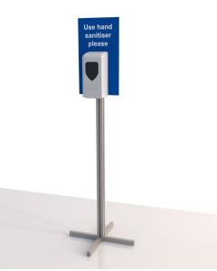 Simple Automatic Hand Sanitiser Stand with Sign