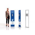 Floor standing sanitiser stand with stainless steel dispenser double sided dispenser stainless