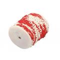 Red and white plastic 25 metre chain