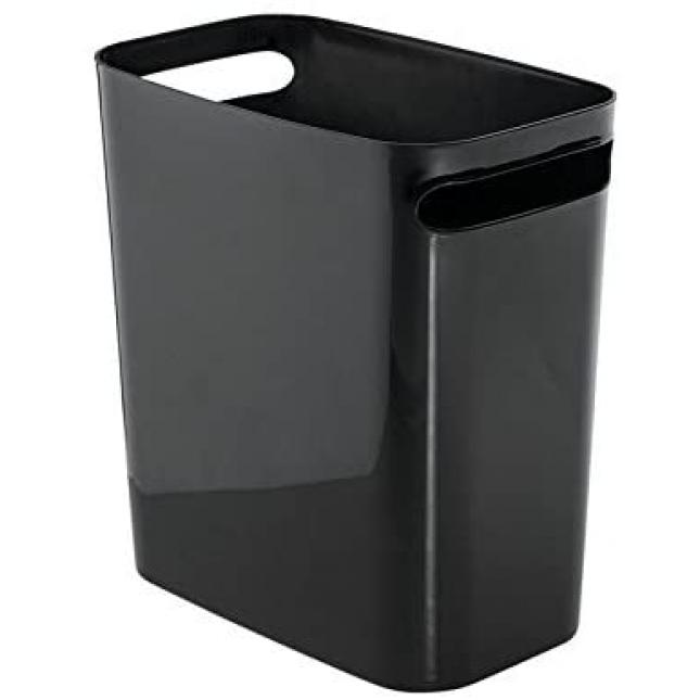 Black waste bin