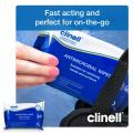 Clinell Antimicrobial Sanitiser Wipes compact size