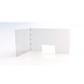 L shape simple perspex screen with envelope slot and no feet