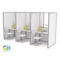 Row of 1.2m x 1.2m COVID Testing Booths