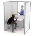 1.5m wide x 1.2m deep covid testing booth
