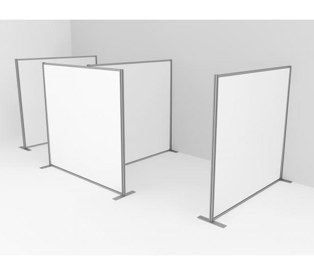 2m Wide Freestanding Partition Wall Covid Testing Vaccine Screens - Portable Partition Walls On Wheels