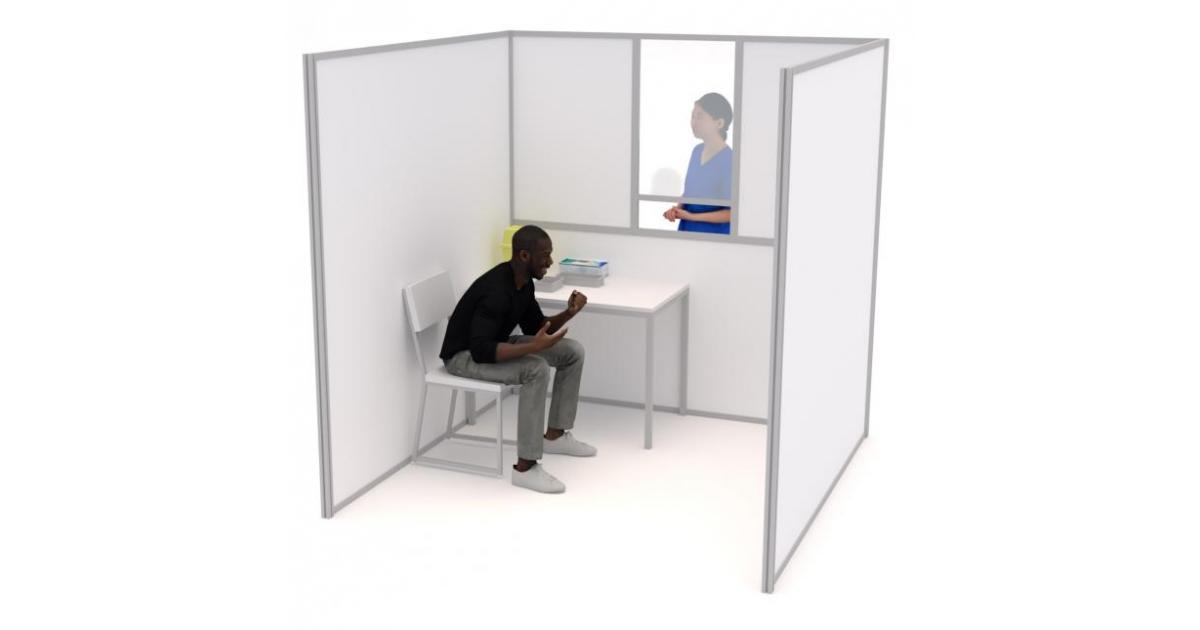 2m Self Build Covid Booths Lateral Flow Testing Booth Gh Display