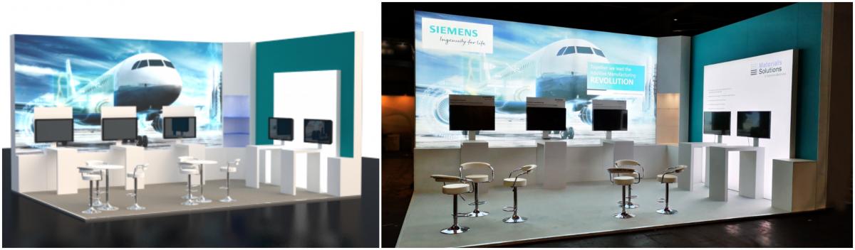 Custom Exhibition Stand for Siemens Aerospace