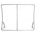 Framework of vertical curved fabric display
