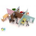 Children&#039;s play display role play zones
