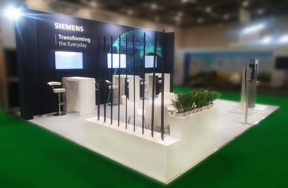 Siemens exhibition stand at EMEX