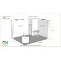 Dimensions for 5x4 hired exhibition stand